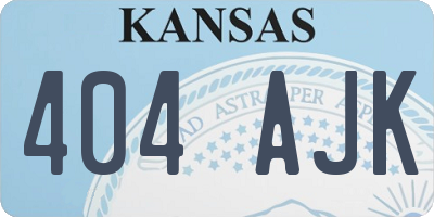 KS license plate 404AJK