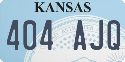 KS license plate 404AJQ