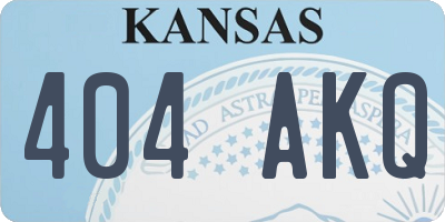 KS license plate 404AKQ