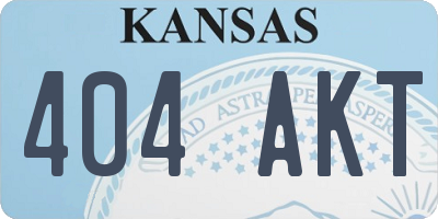 KS license plate 404AKT