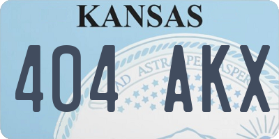 KS license plate 404AKX
