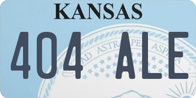 KS license plate 404ALE