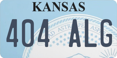 KS license plate 404ALG