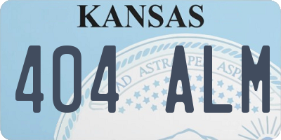 KS license plate 404ALM