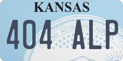 KS license plate 404ALP