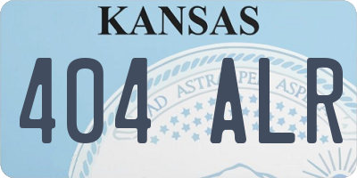 KS license plate 404ALR