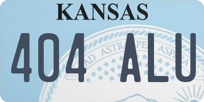 KS license plate 404ALU