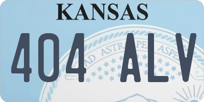 KS license plate 404ALV