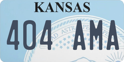 KS license plate 404AMA