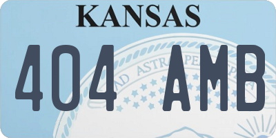 KS license plate 404AMB