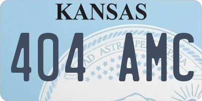 KS license plate 404AMC