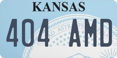 KS license plate 404AMD