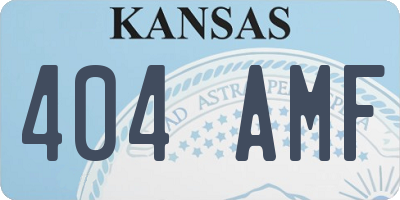 KS license plate 404AMF