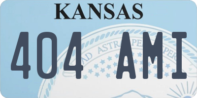 KS license plate 404AMI