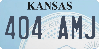 KS license plate 404AMJ