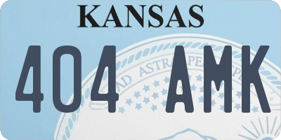 KS license plate 404AMK