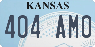 KS license plate 404AMO