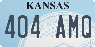 KS license plate 404AMQ