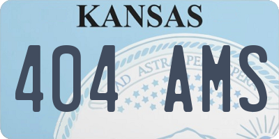 KS license plate 404AMS