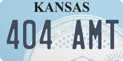 KS license plate 404AMT