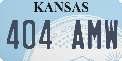 KS license plate 404AMW