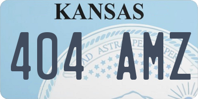 KS license plate 404AMZ