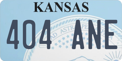 KS license plate 404ANE