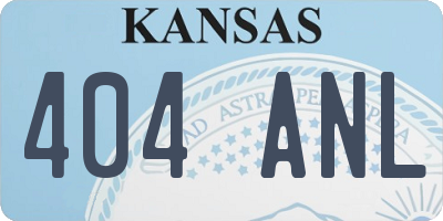 KS license plate 404ANL