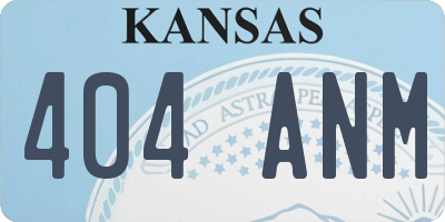 KS license plate 404ANM