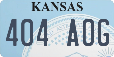 KS license plate 404AOG