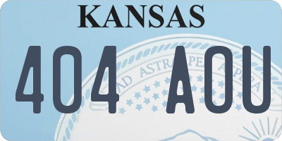 KS license plate 404AOU