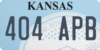 KS license plate 404APB