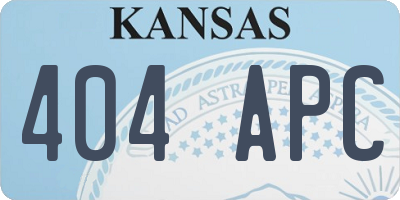 KS license plate 404APC