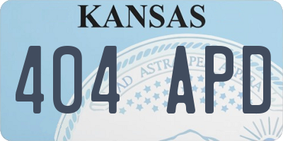 KS license plate 404APD