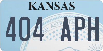 KS license plate 404APH