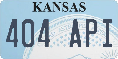 KS license plate 404API