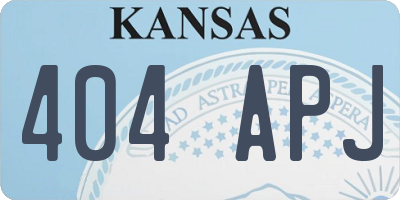 KS license plate 404APJ
