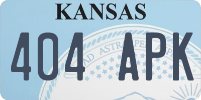 KS license plate 404APK