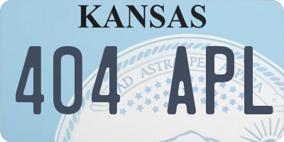 KS license plate 404APL