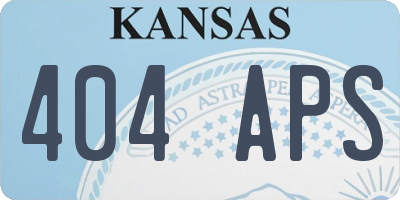 KS license plate 404APS