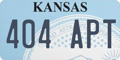KS license plate 404APT