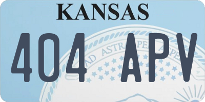 KS license plate 404APV