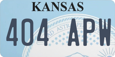 KS license plate 404APW