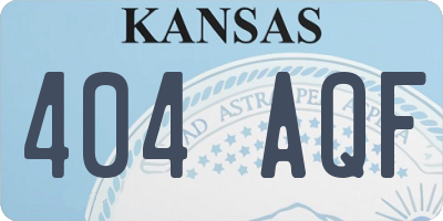 KS license plate 404AQF