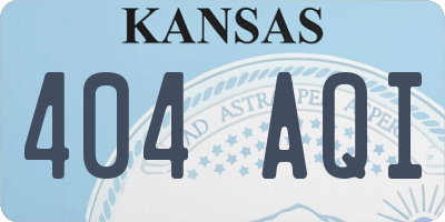 KS license plate 404AQI
