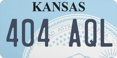 KS license plate 404AQL