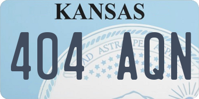 KS license plate 404AQN