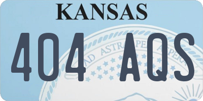 KS license plate 404AQS