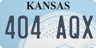 KS license plate 404AQX