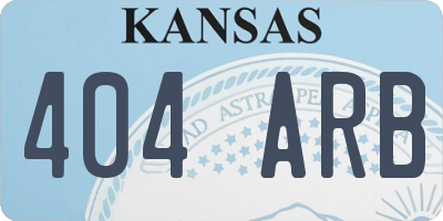 KS license plate 404ARB
